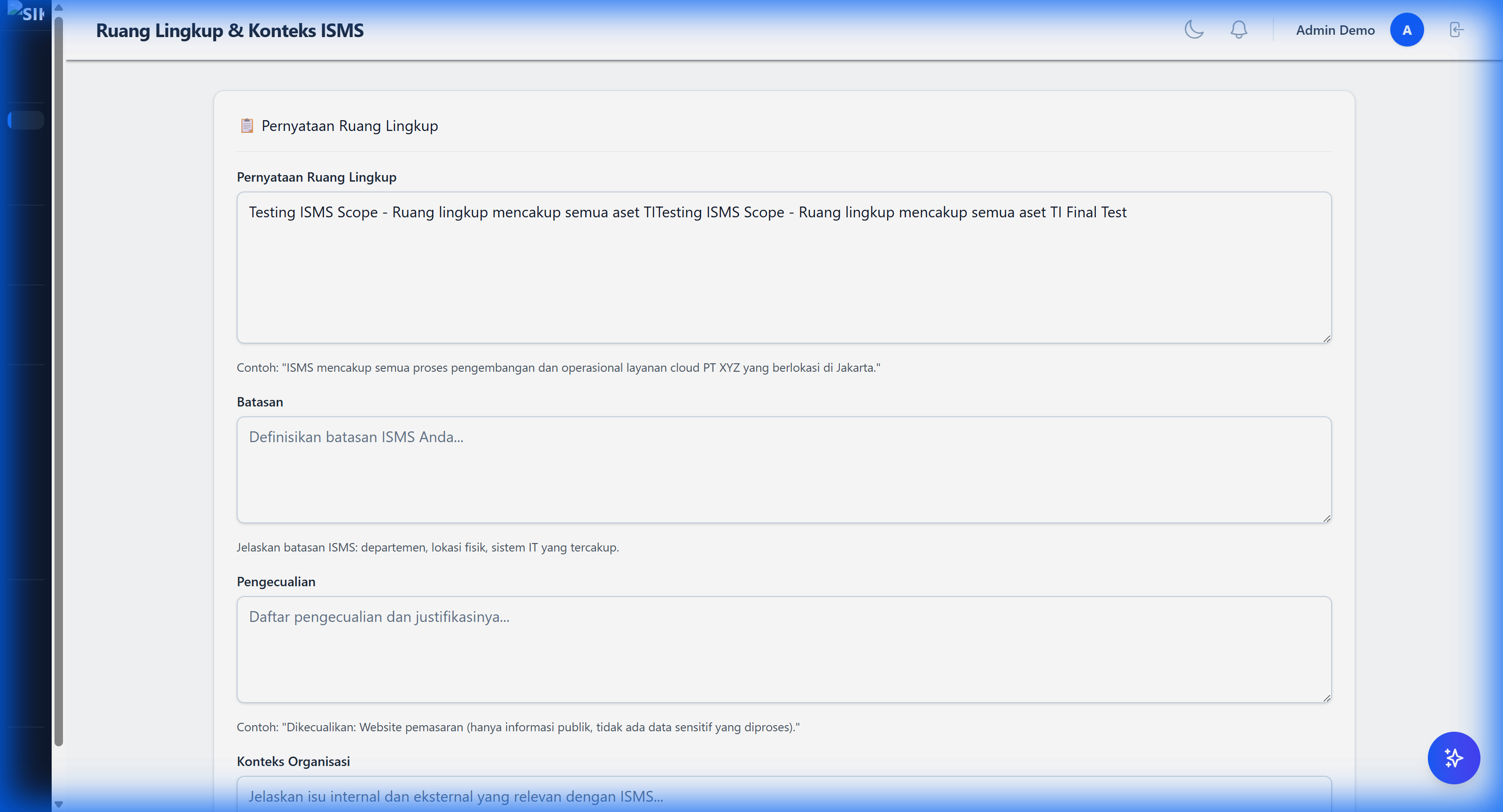 Pengaturan Scope ISMS